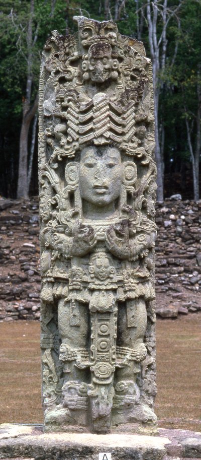 Estela A, Copán, Período Clásico Tardío, c.730 d.C. de Mayan